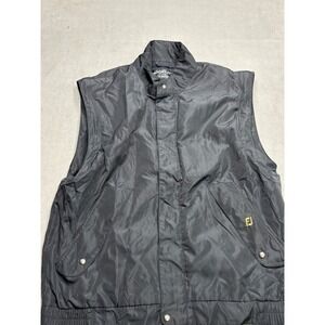 FootJoy DryJoys Mens Golf Vest Black Windbreaker Sleeveless Jacket Large
